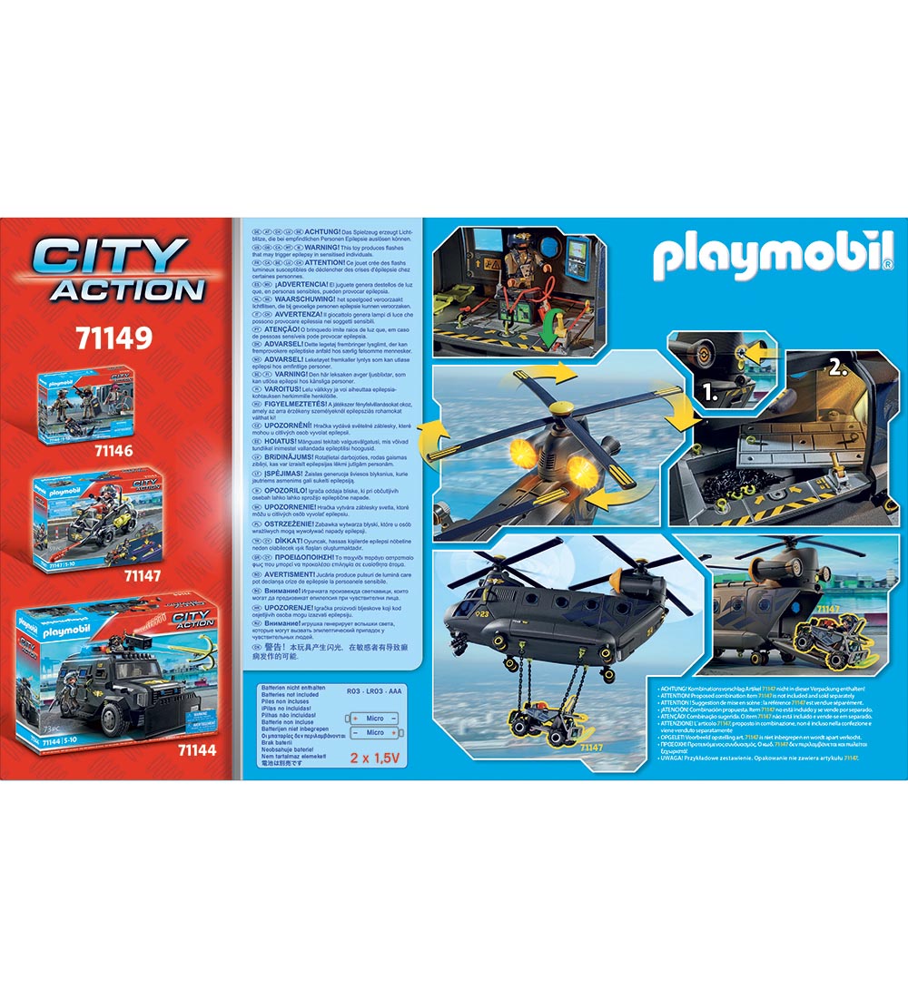 Playmobil City Action - SWAT-Redningsflyver - 71149 - 117 Dele