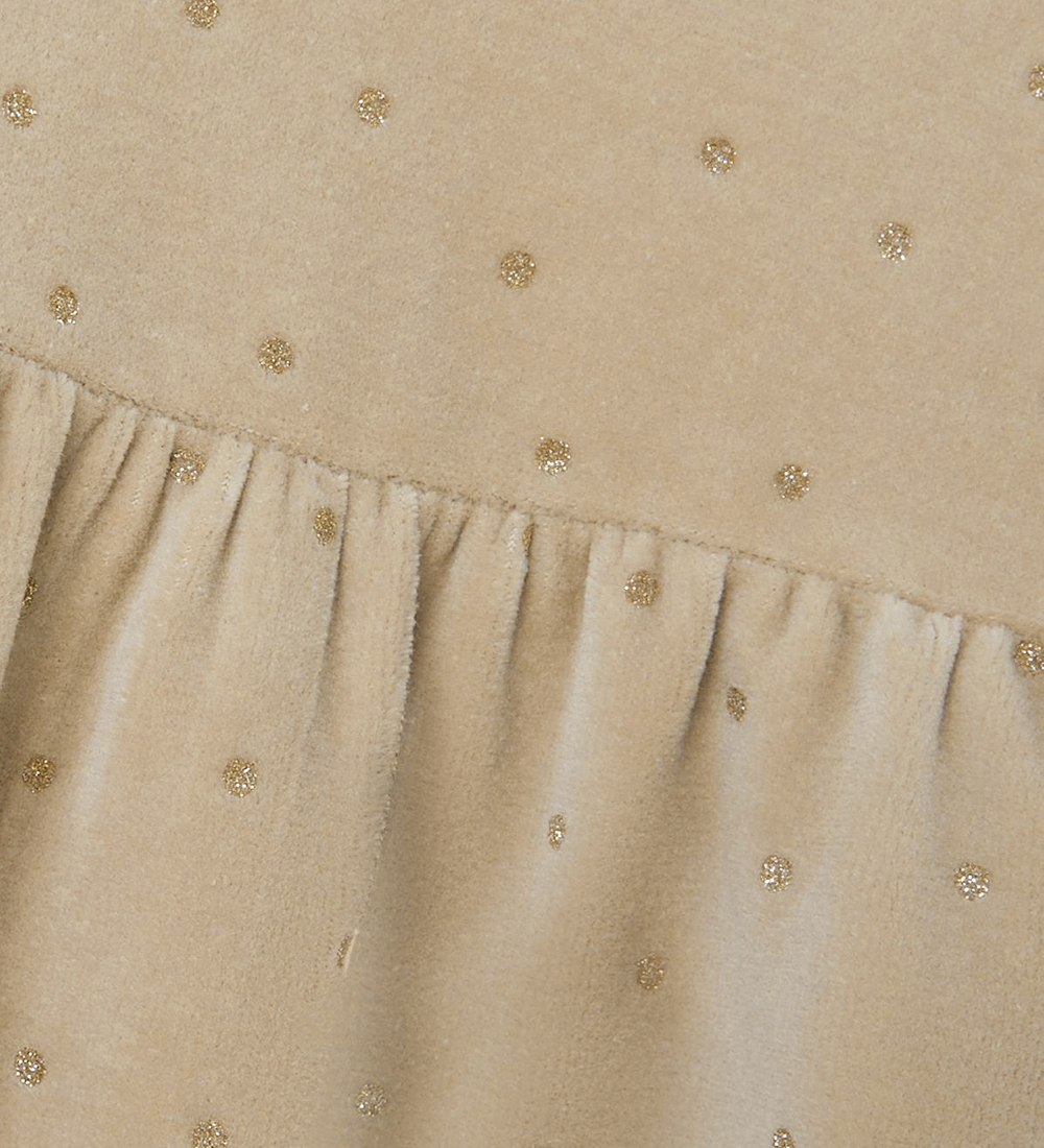 Name It Kjole - NbfNoya - Velour - Oxford Tan