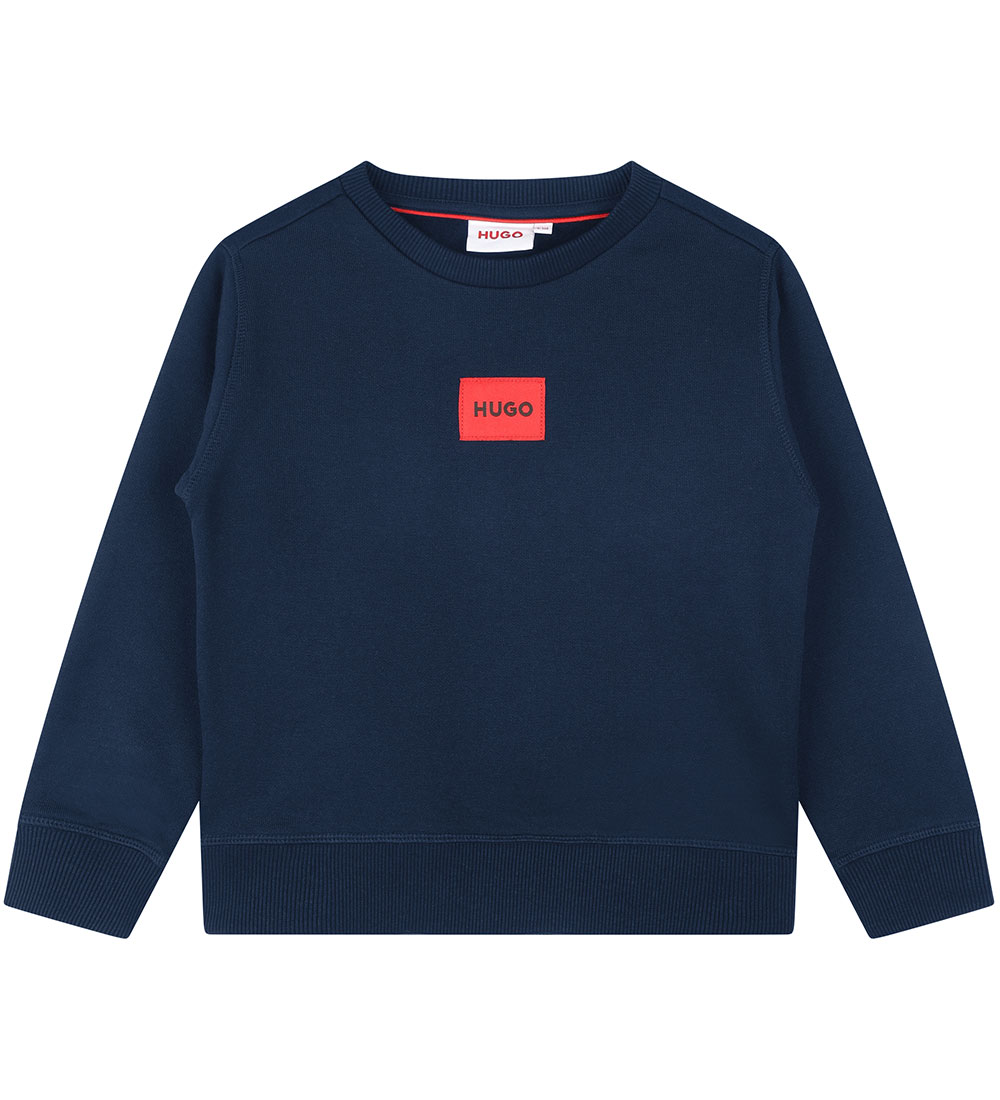 HUGO Sweatshirt - Medieval Blue m. Rød