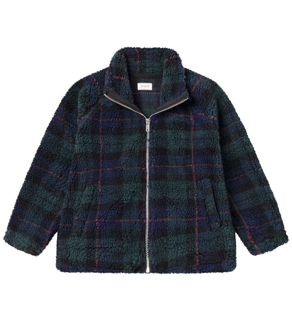 Les Deux Fleecejakke - Ren - Pine Green/Dark Navy