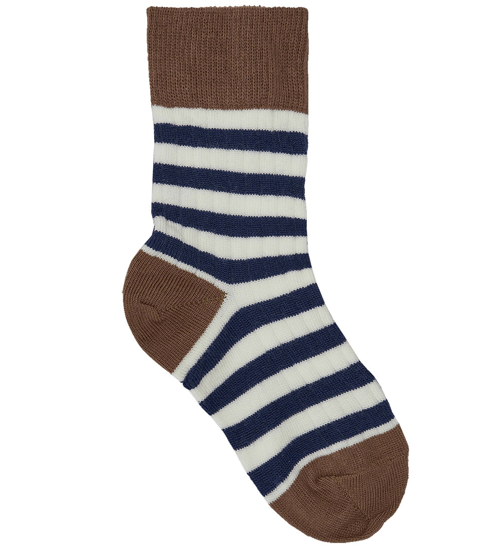 FUB Strømper - 2-pak - Uld - Amber/Royal Blue