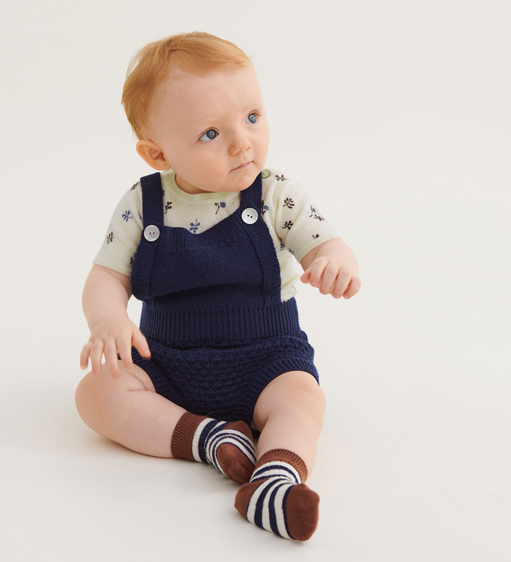 FUB Strømper - 2-pak - Uld - Amber/Royal Blue