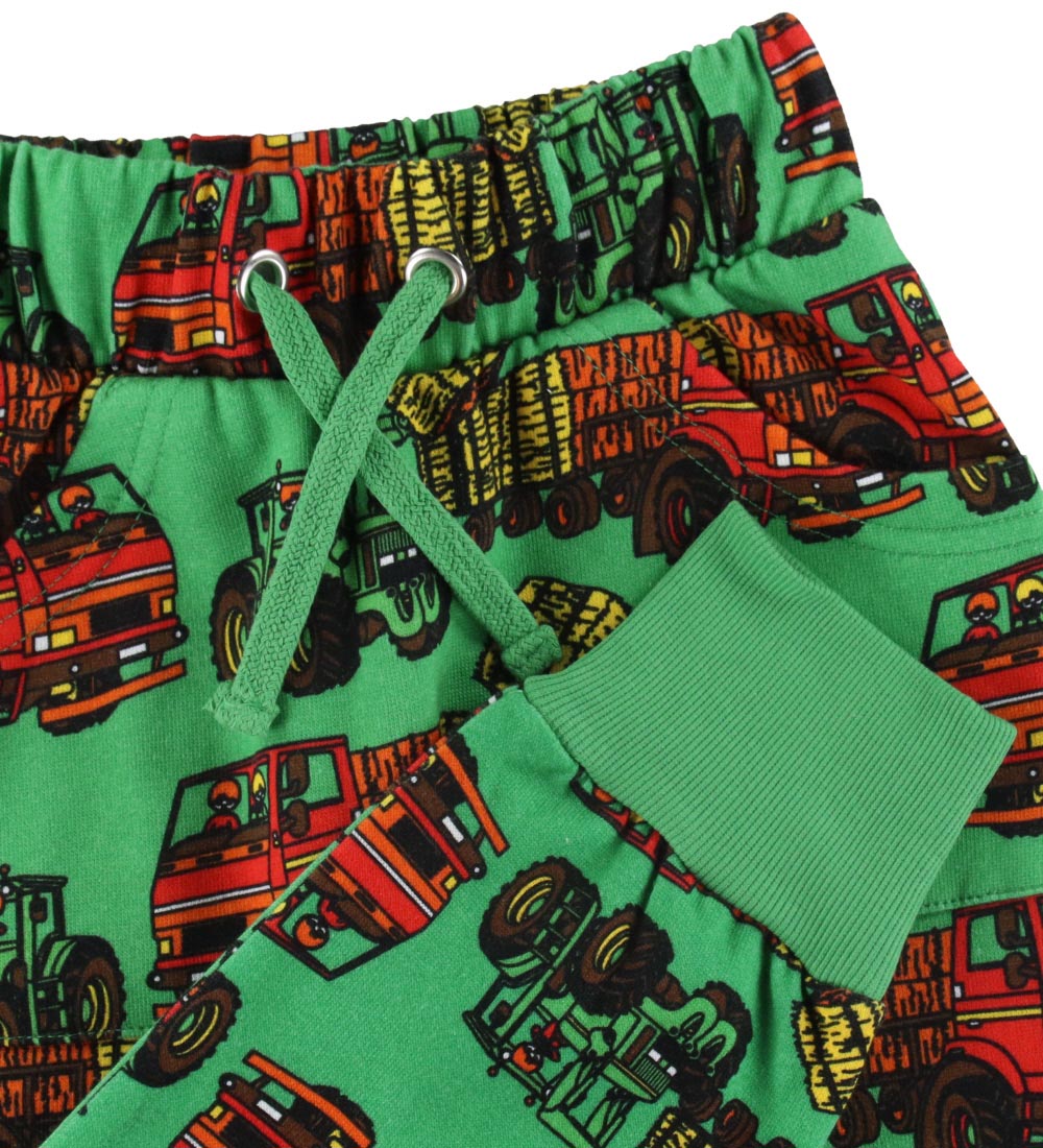 Småfolk Sweatpants - Apple Green m. Traktorer