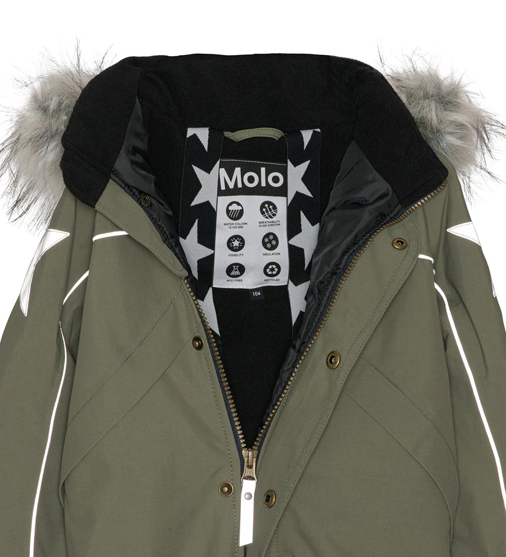 Molo Flyverdragt - Polaris Fur - Dusty Green