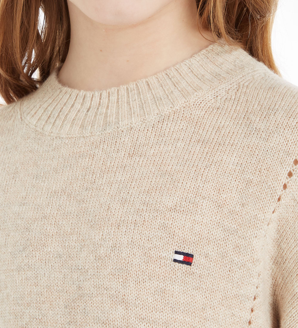 Tommy Hilfiger Bluse - Uld - Strik - Essential - Merino Mela