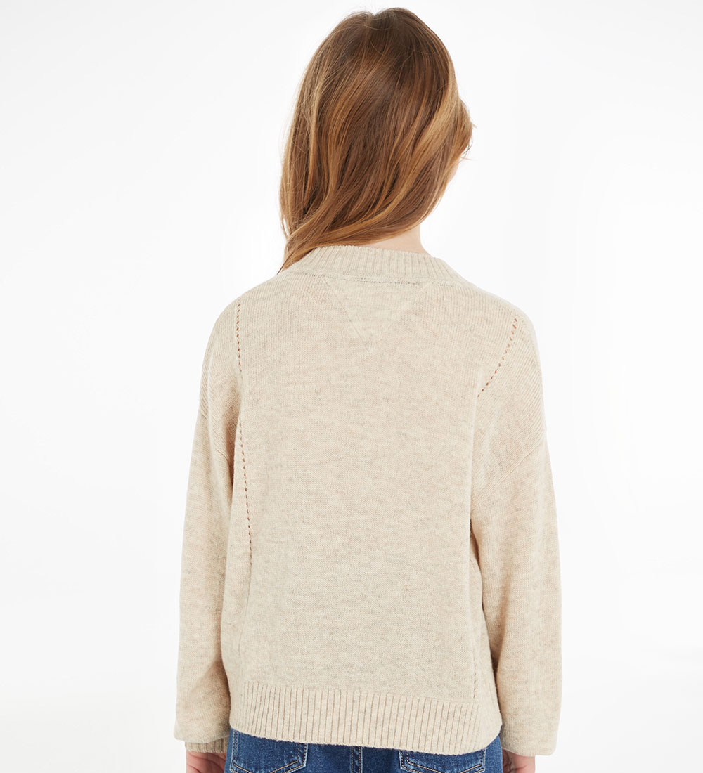 Tommy Hilfiger Bluse - Uld - Strik - Essential - Merino Mela