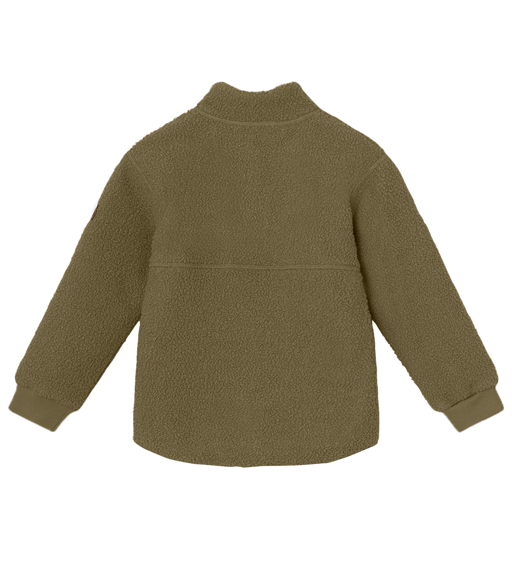 Mini A Ture Fleecejakke - Teddy - Saleh - Capers Green