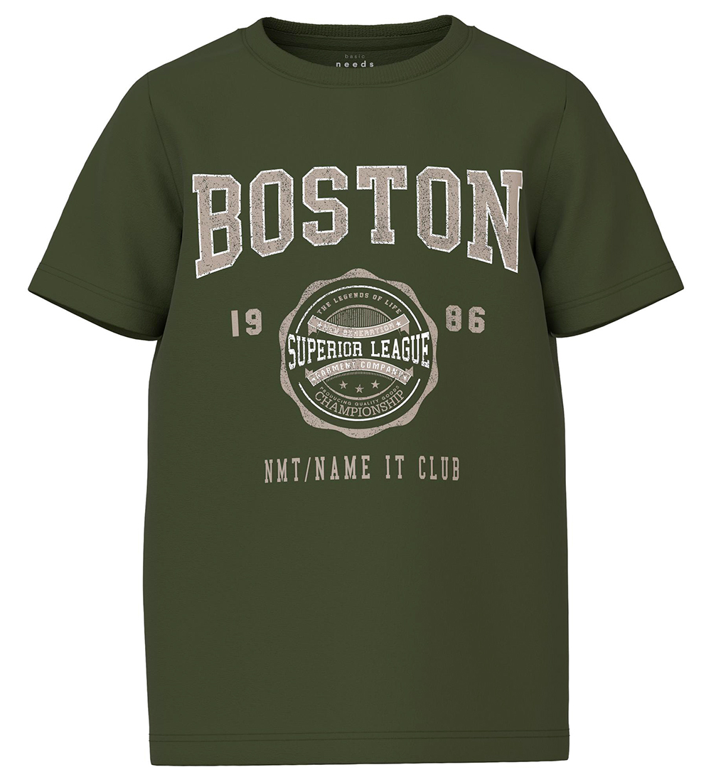 Name It T-shirt - NkmVilogo - Rifle Green