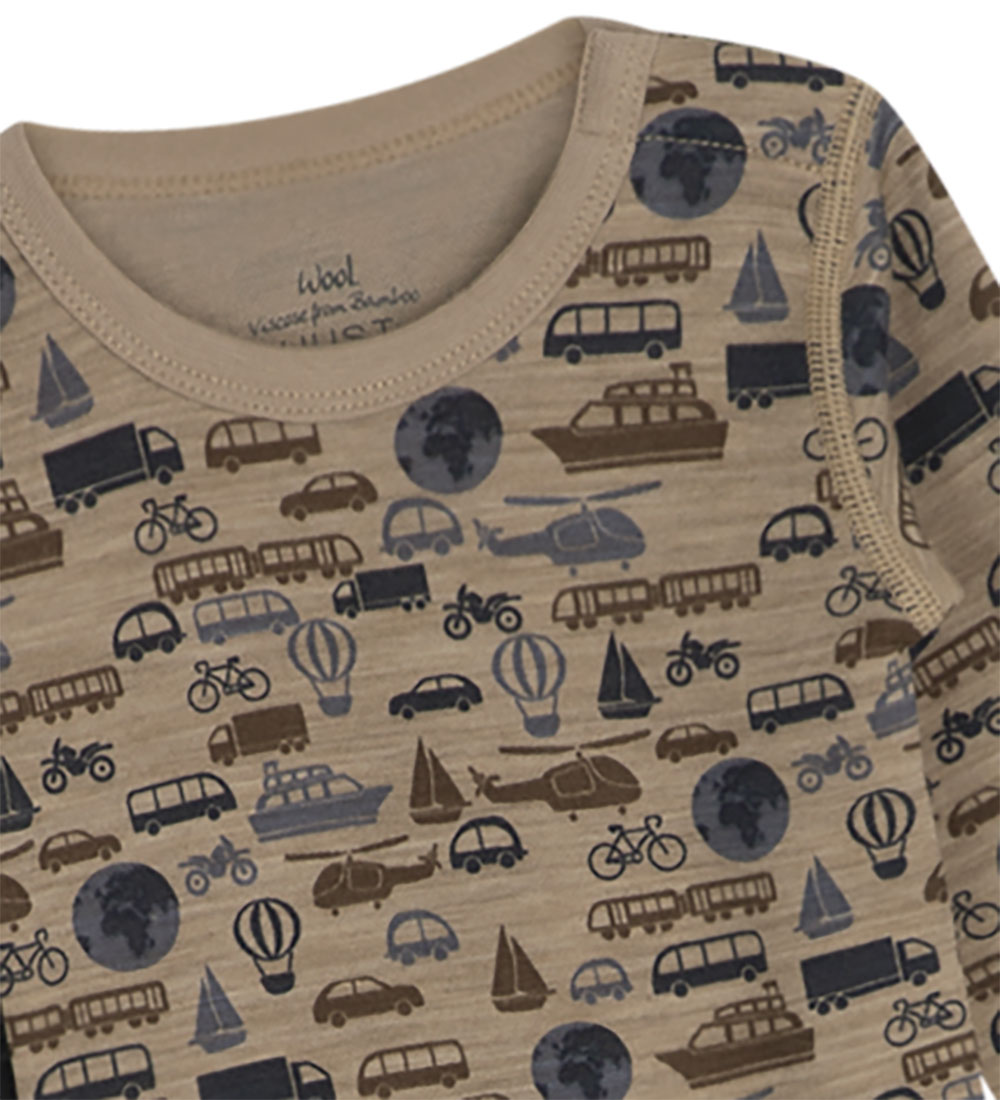 Hust and Claire Body l/æ - Uld/Bambus - Baloo - Biscuit Melange