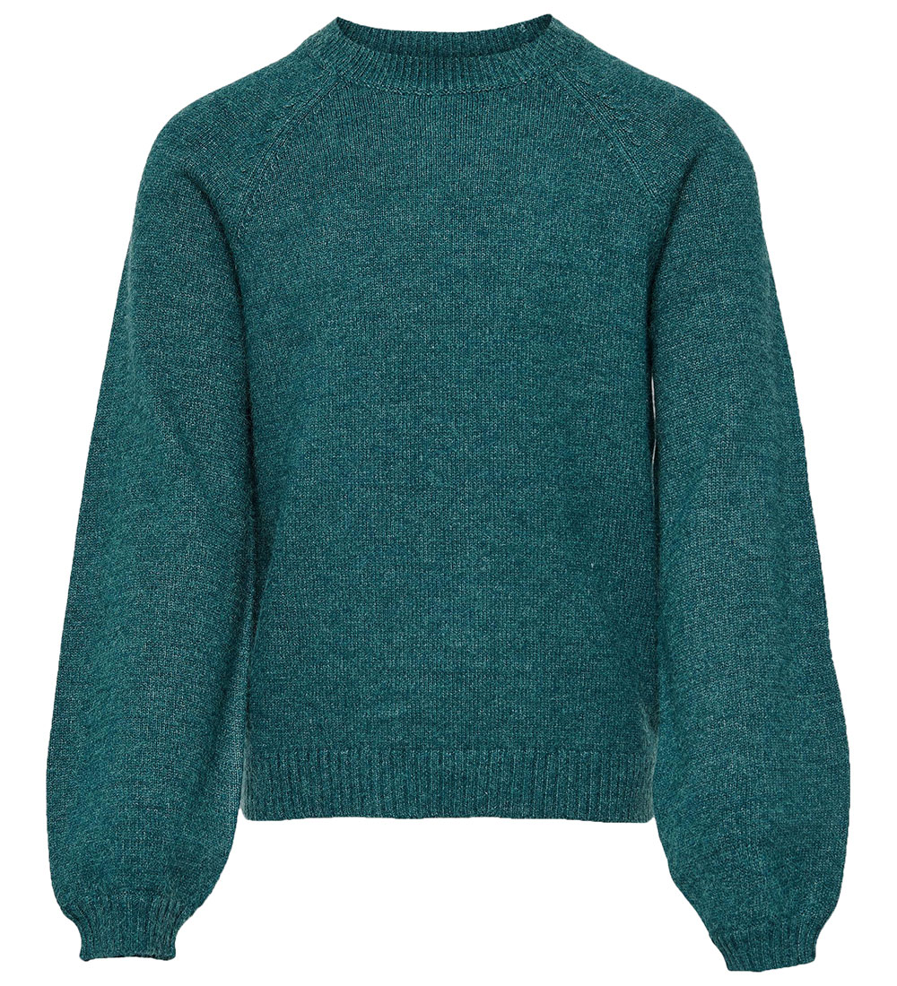 Kids Only Bluse - Strik - Noos - KogLesly - Deep Teal/Melange