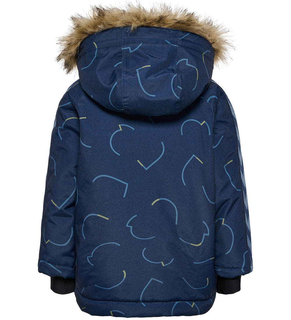 Hummel Vinterjakke - hmlJessie Tex - Black Iris m. Print