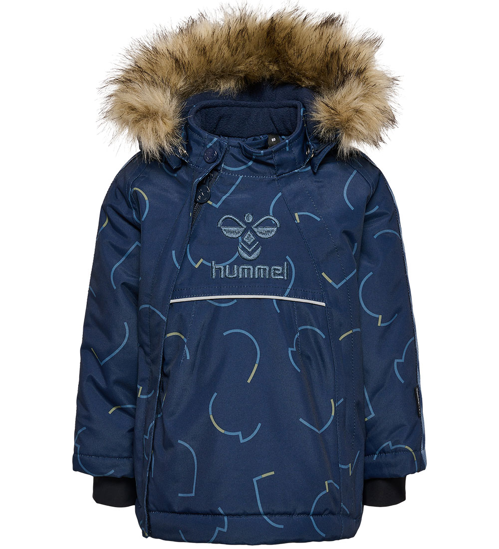 Hummel Vinterjakke - hmlJessie Tex - Black Iris m. Print