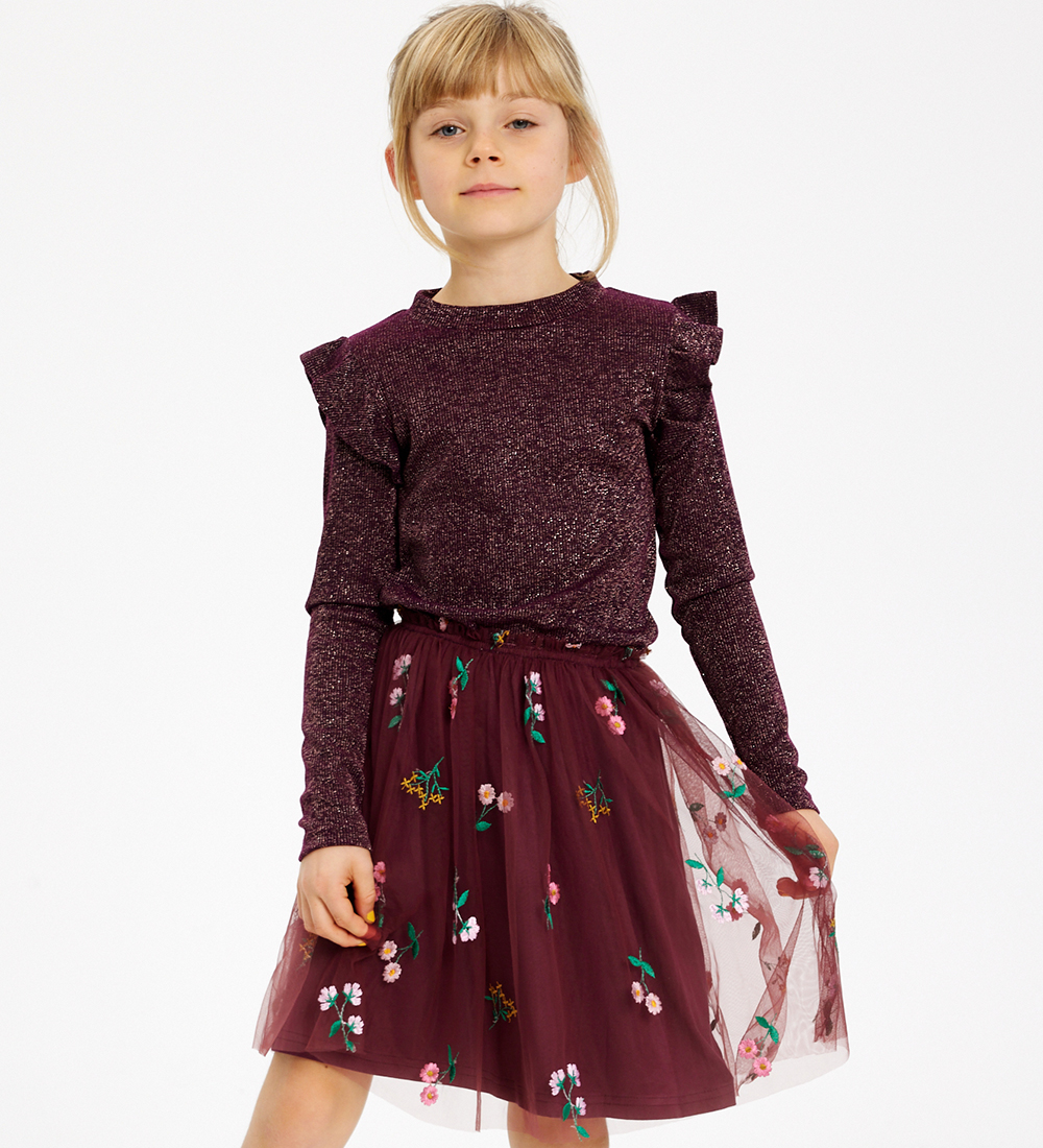 The New Bluse - TnFarah - Rose Brown m. Glimmer