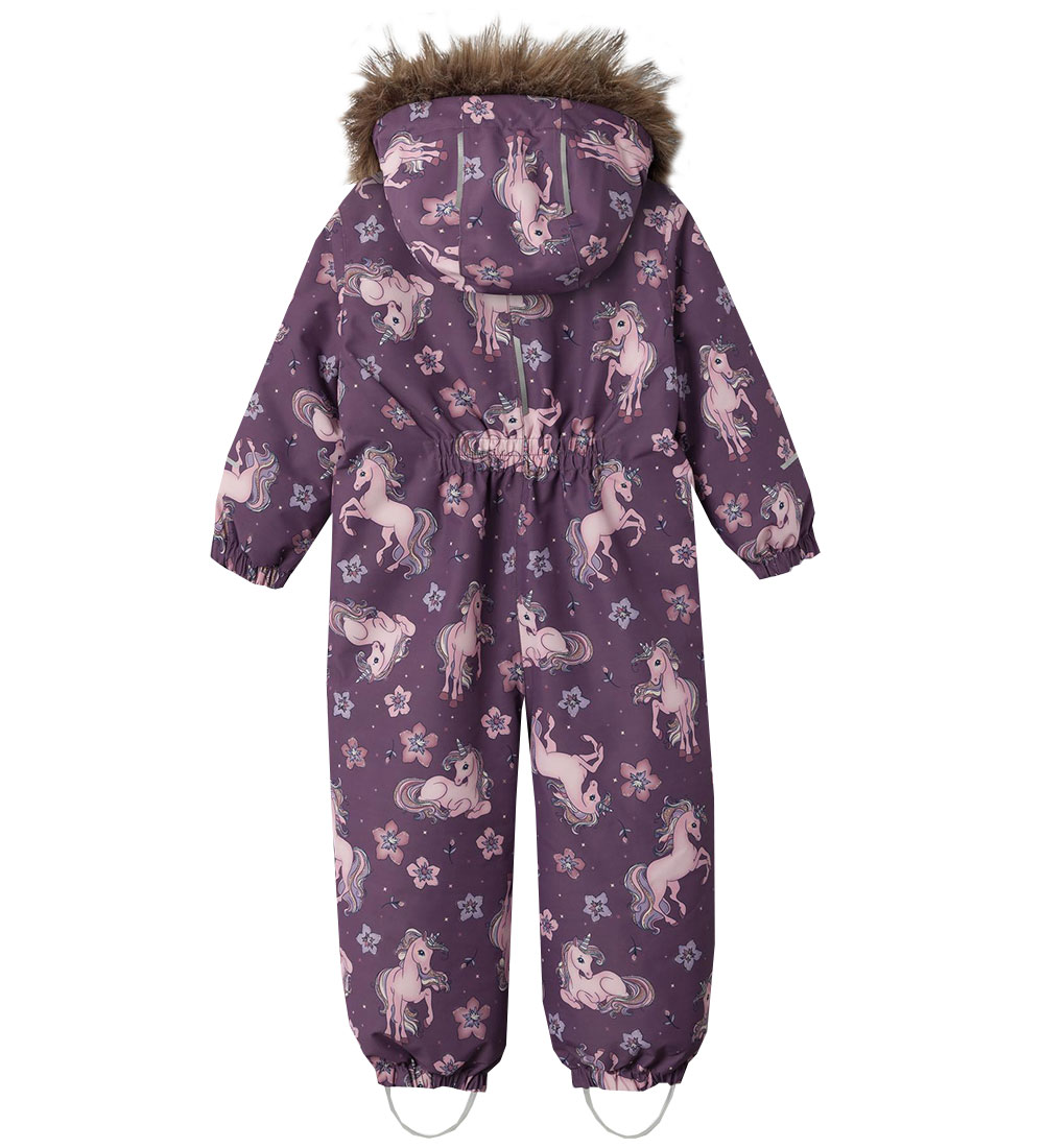 Name It Flyverdragt - NmfSnow10 - Arctic Dusk m. Enhjørninger