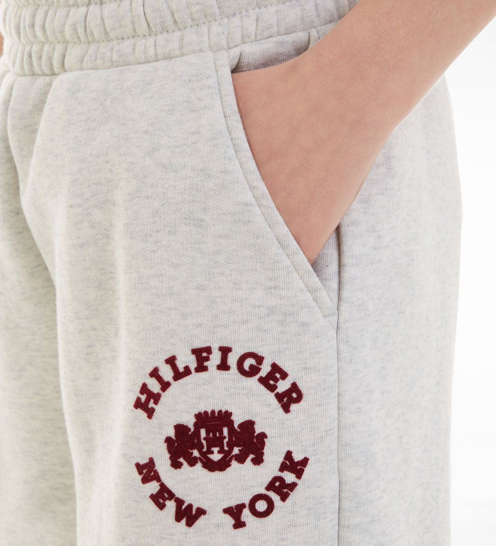 Tommy Hilfiger Sweatpants - Crest Varsity - New Light Grey Heath