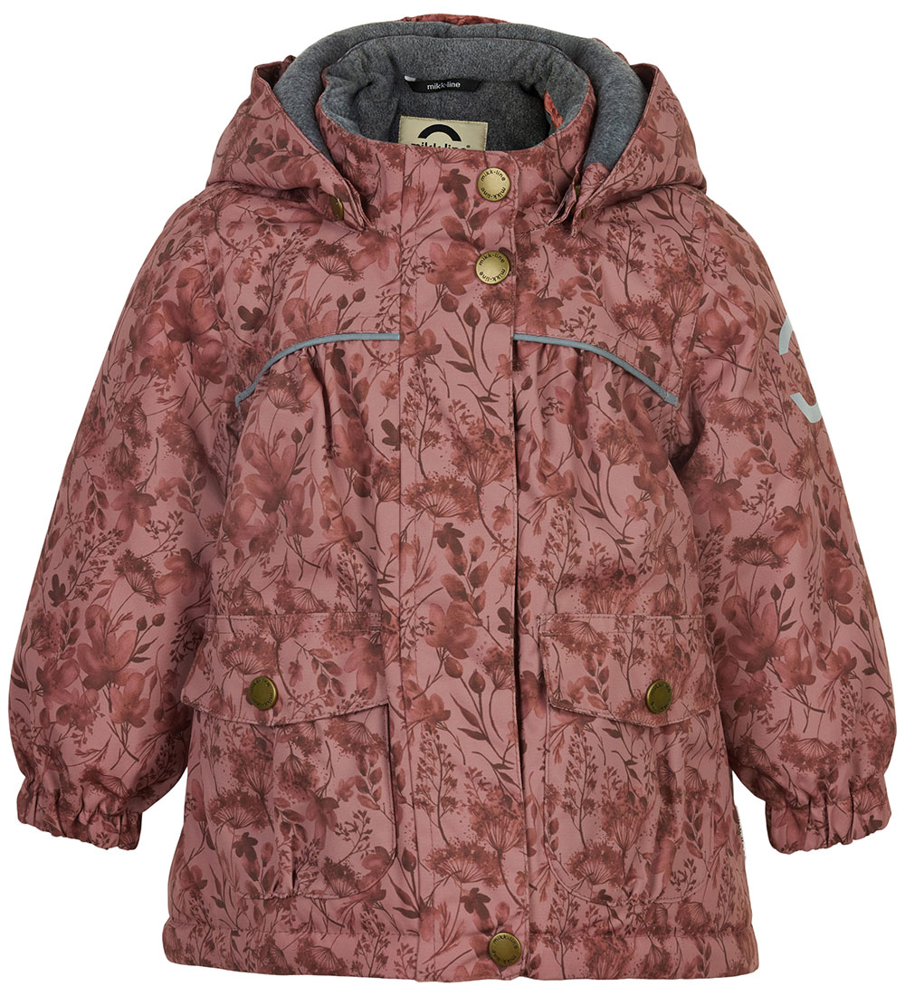 Mikk-Line Vinterjakke - Recycled - Mink m. Print