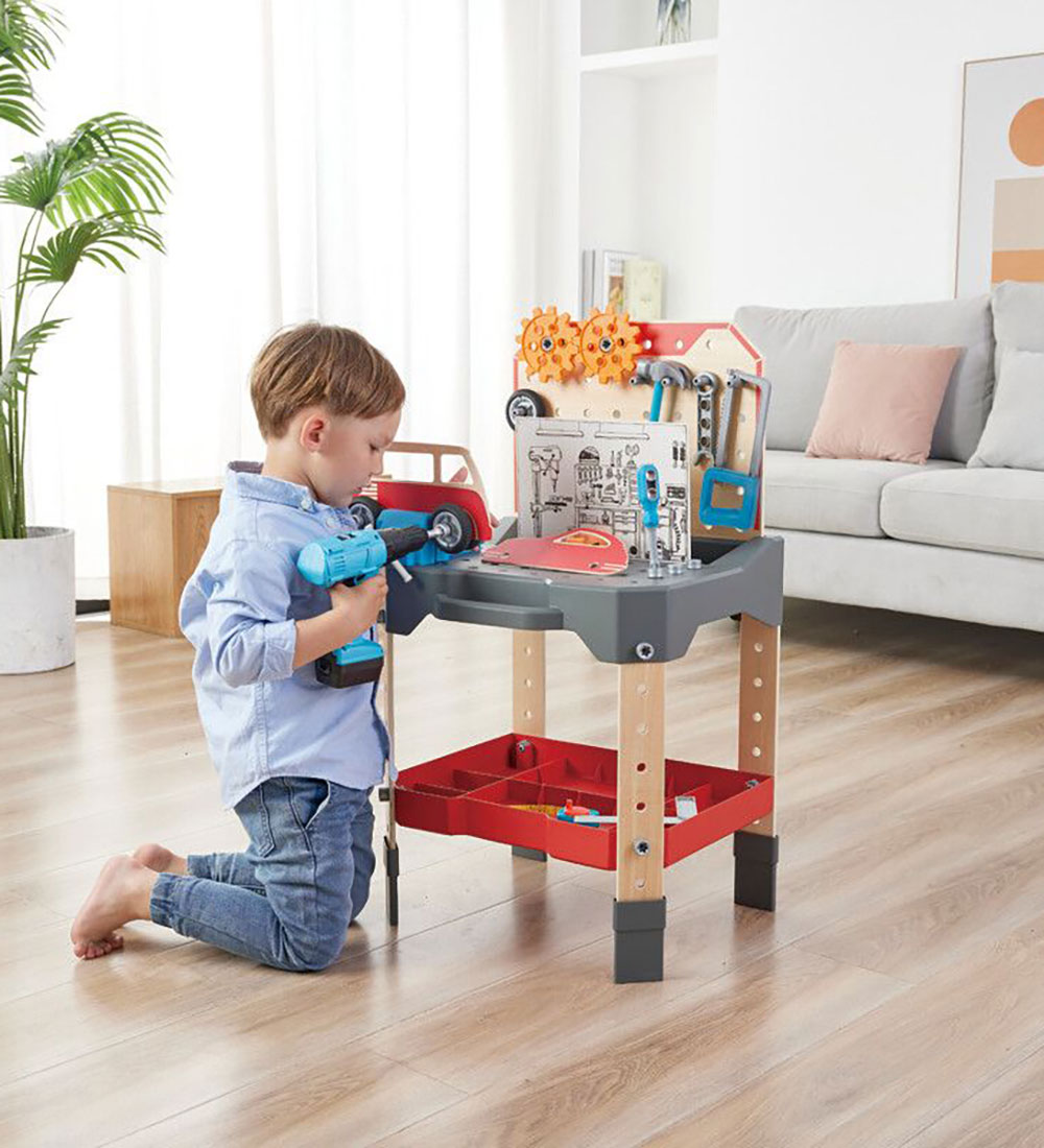 Hape Arbejdsbænk m. Værktøj - Junior Inventor - 71 Dele