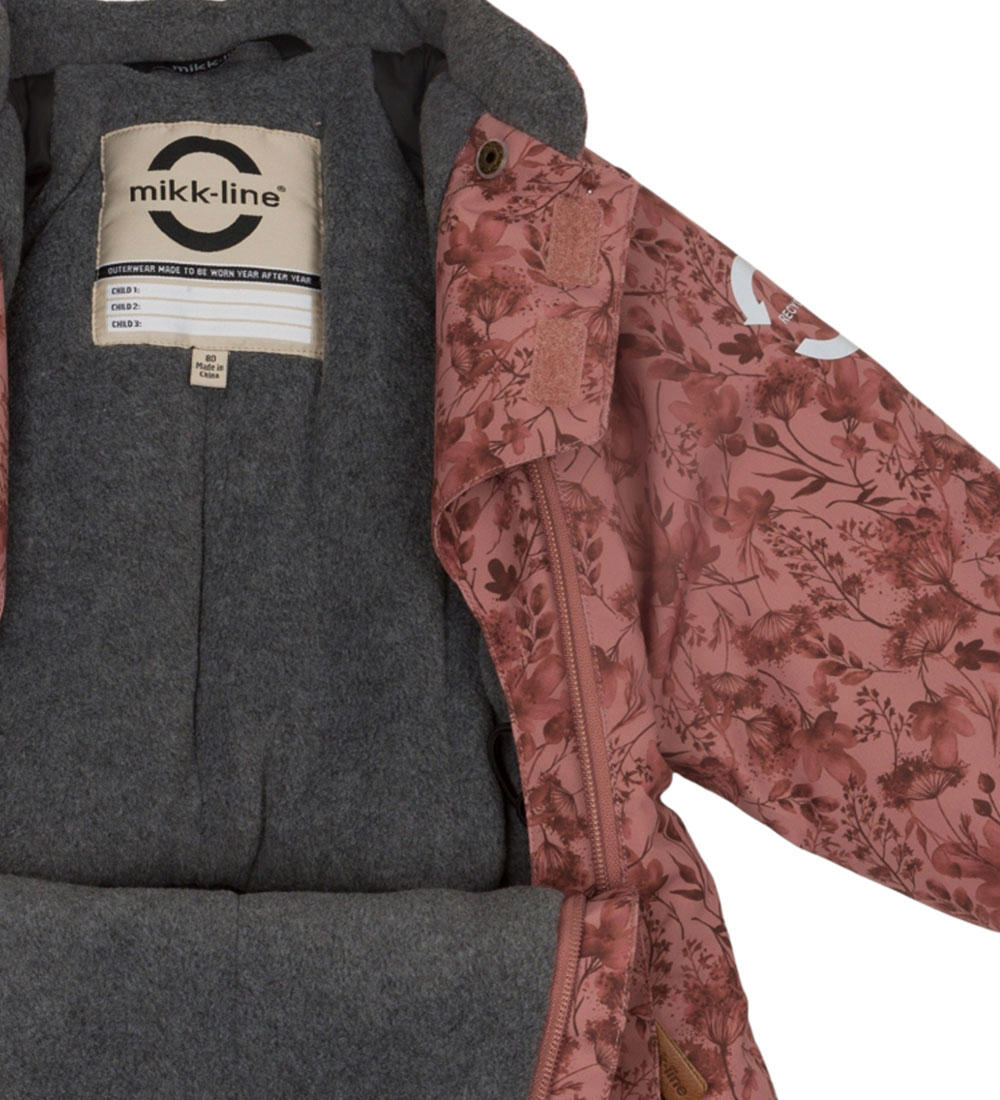 Mikk-Line Flyverdragt - Recycled - Mink m. Print