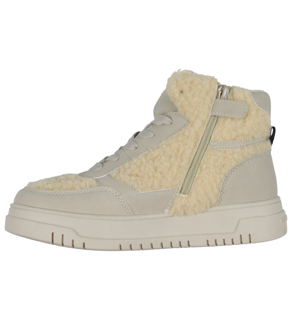 Tommy Hilfiger Vinterstøvler - High Top Lace-Up - Beige m. teddy