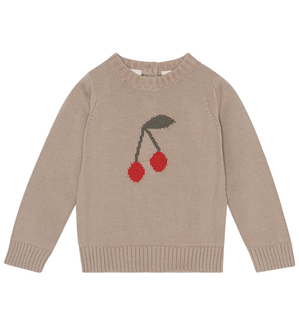Flöss Bluse - Strik - Cheri - Chestnut m. Kirsebær