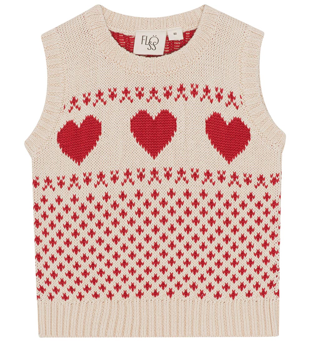 Flöss Vest - Strik - Babette - Poppy Red