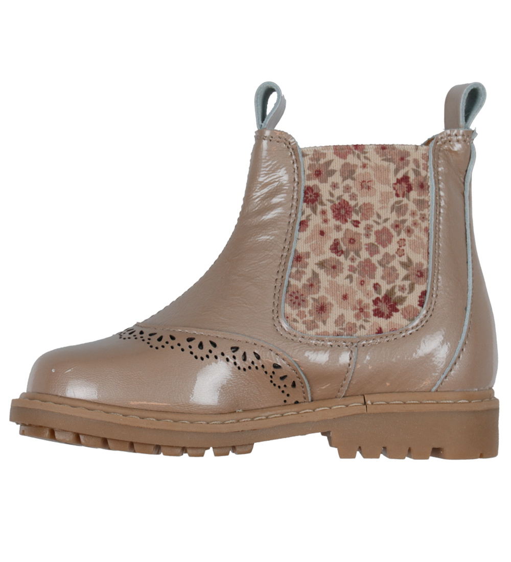 Wheat Støvler - Champ - Beige m. Blomster