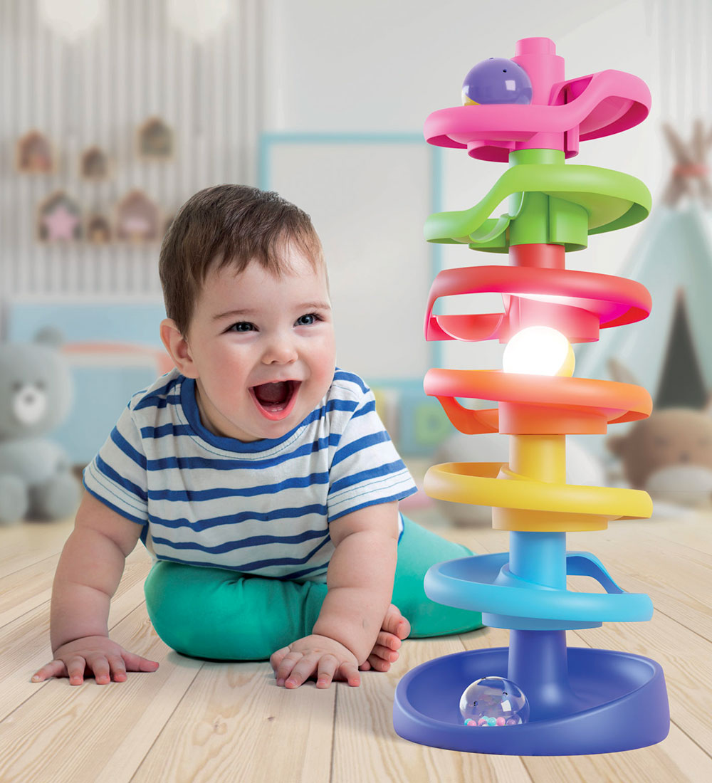 Quercetti Kuglebane - Spiral Tower - Brightball - 10 Dele - 6499