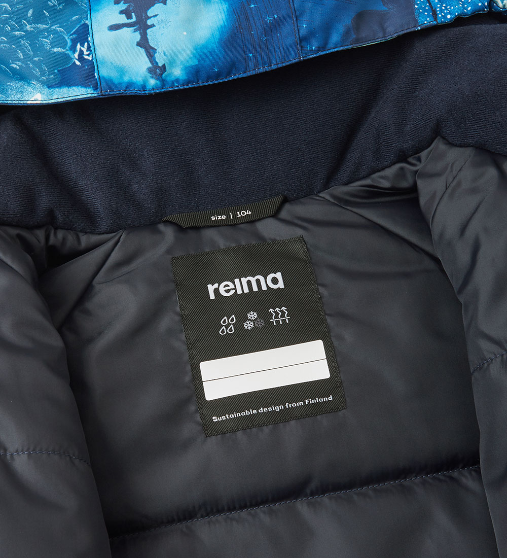 Reima Flyverdragt - Kurikka - Cool Blue m. Print