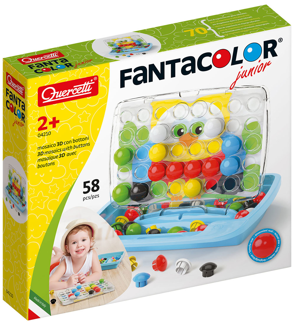 Quercetti Stiftmosaik - Fantacolor Junior 3D - 58 Dele - 4210