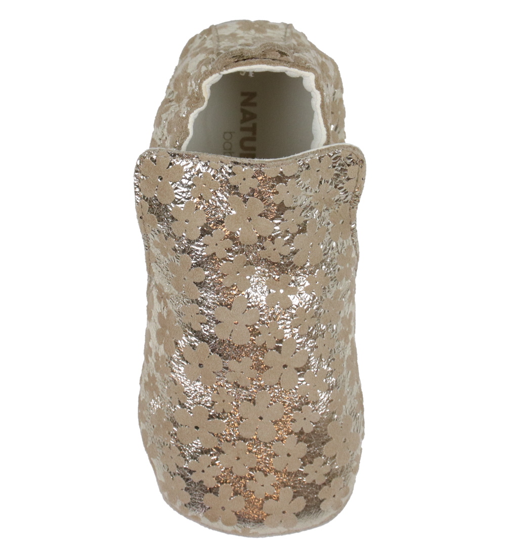 Naturino Skindfutter - Plumard - Taupe/Guld m. Blomster
