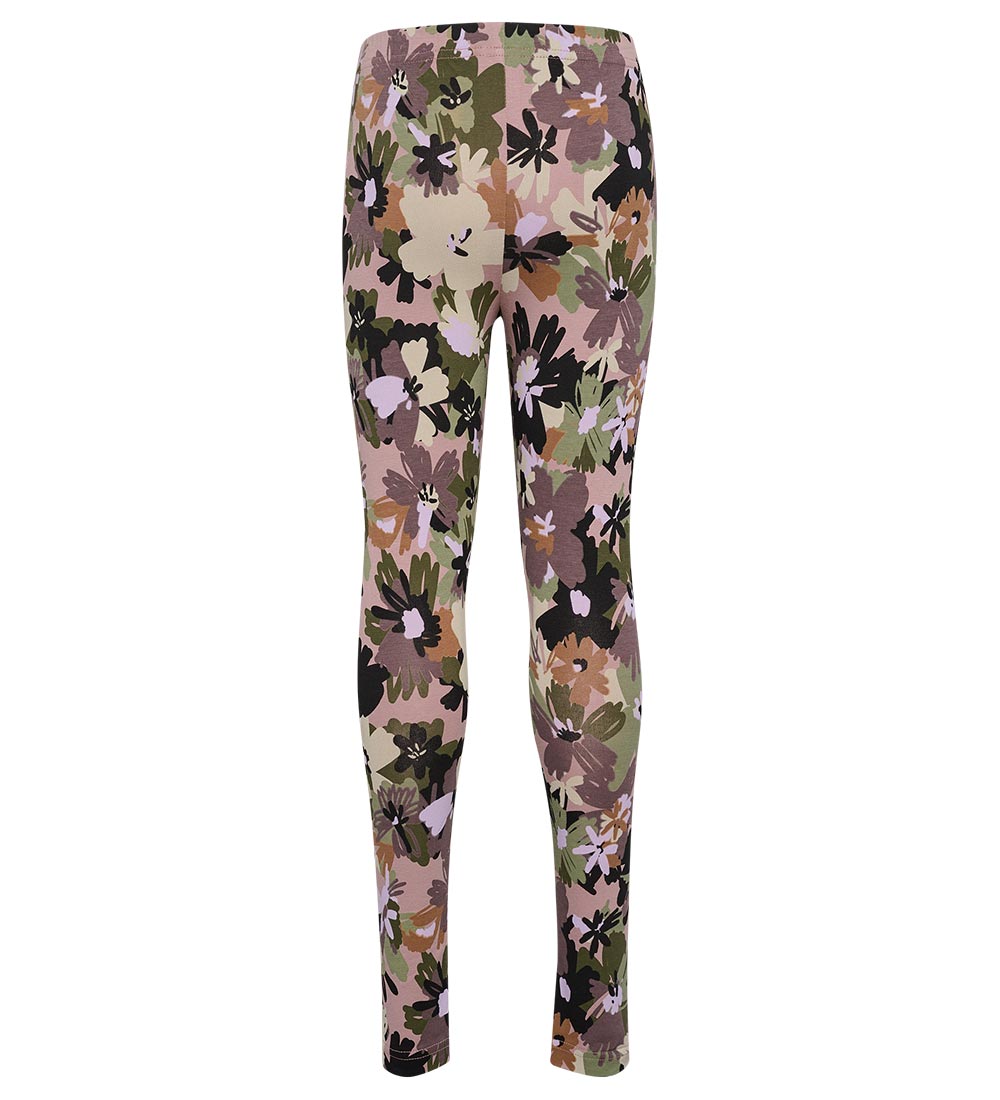 Hummel Leggings - hmlMarble - Sparrow m. Blomster