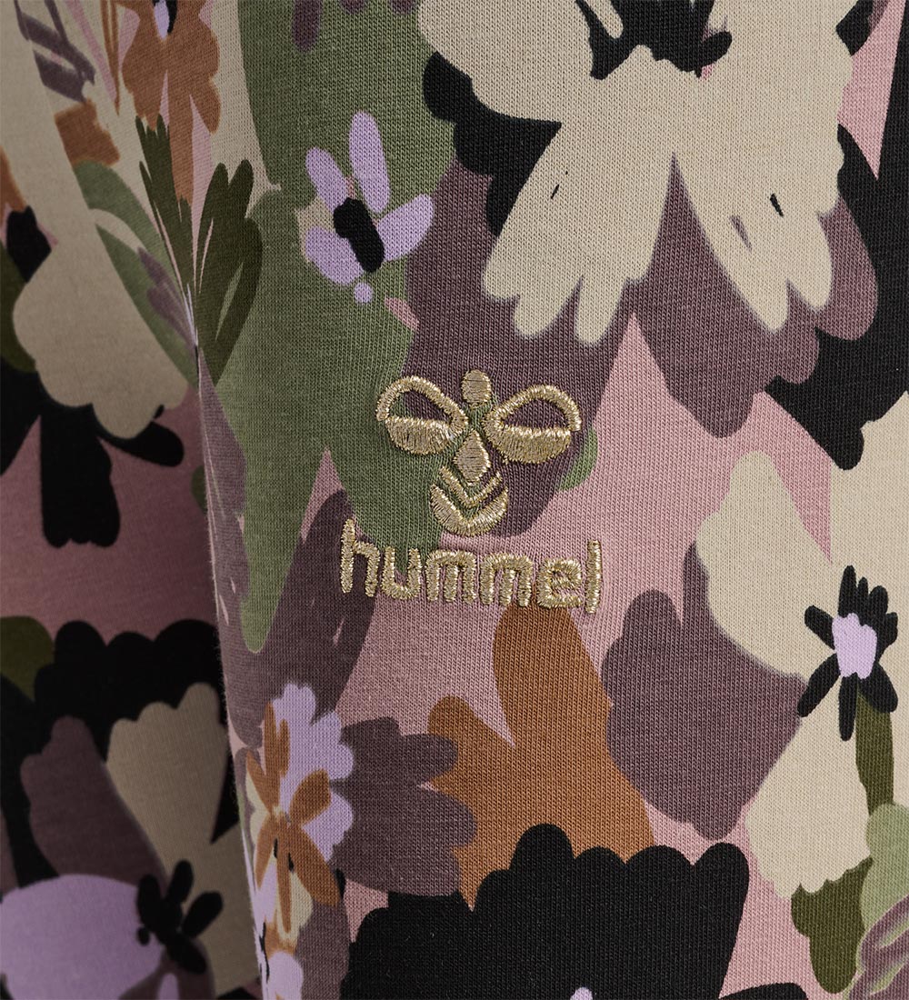 Hummel Leggings - hmlMarble - Sparrow m. Blomster