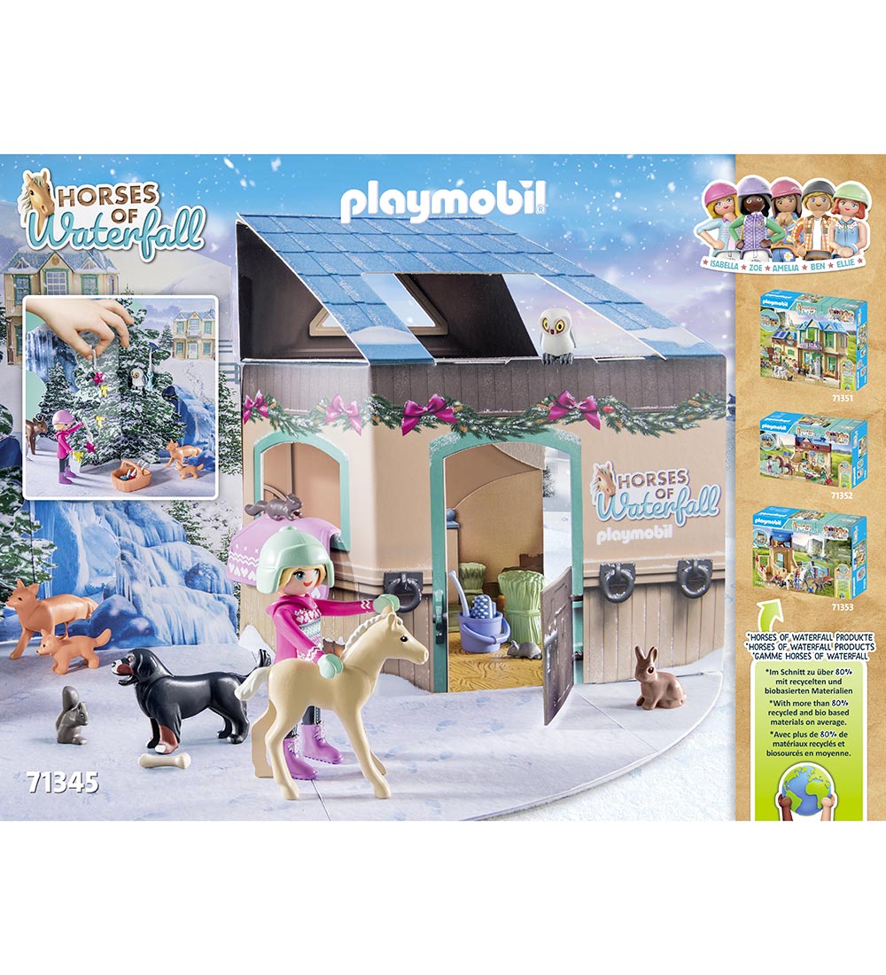 Playmobil Horses Of Waterfall - Julekalender - 71345 - 68 Dele 