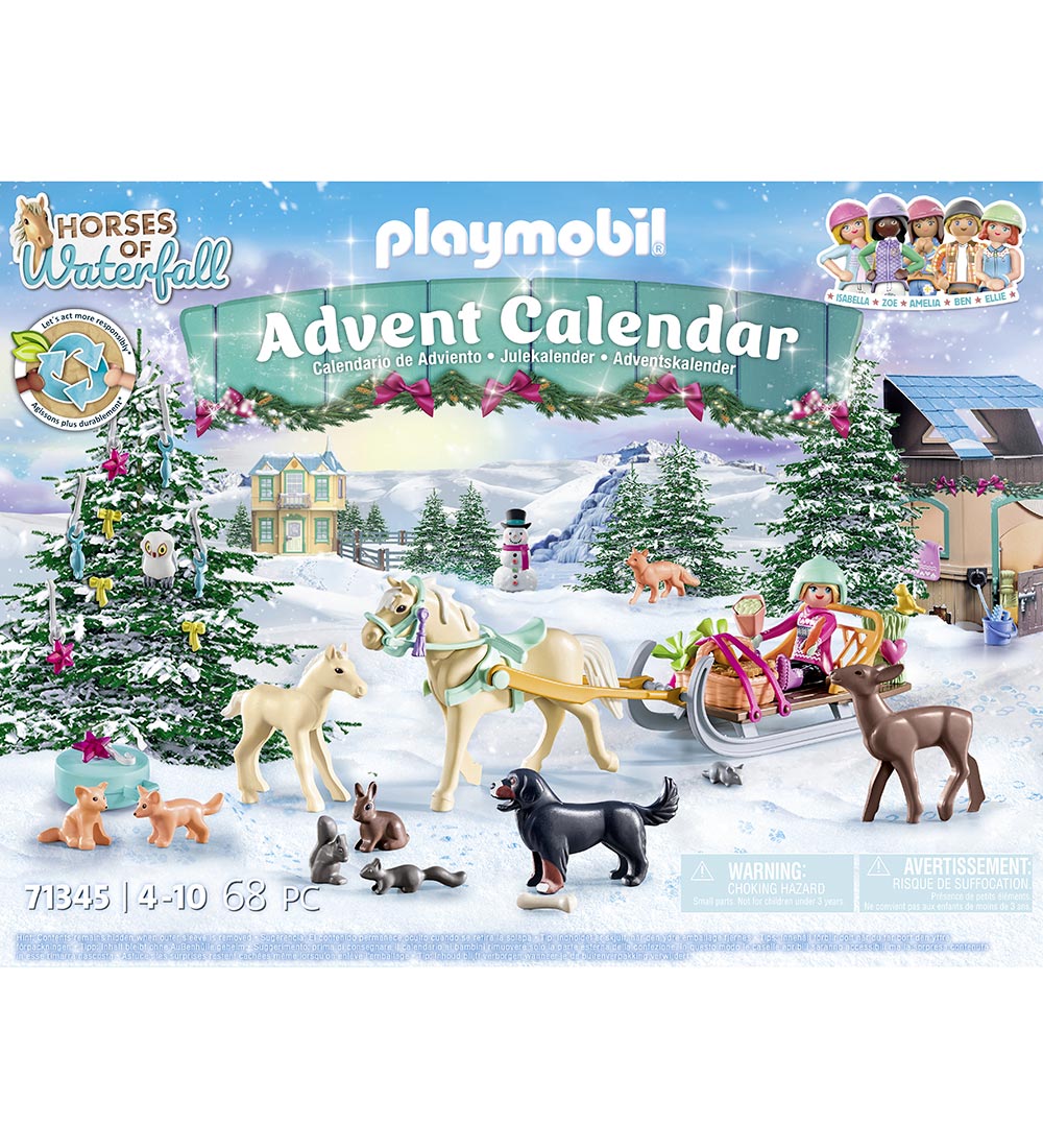Playmobil Horses Of Waterfall - Julekalender - 71345 - 68 Dele