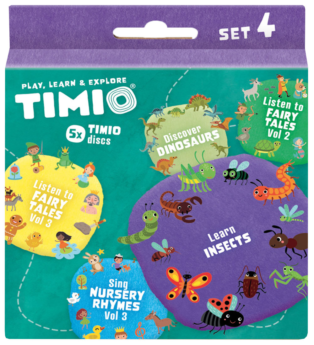 TIMIO Disksæt 4 - Børnesange, Eventyr, Dinosaurer og Insekter