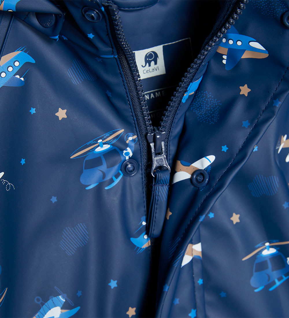 CeLaVi Regntøj m. Fleece - PU - Pageant Blue