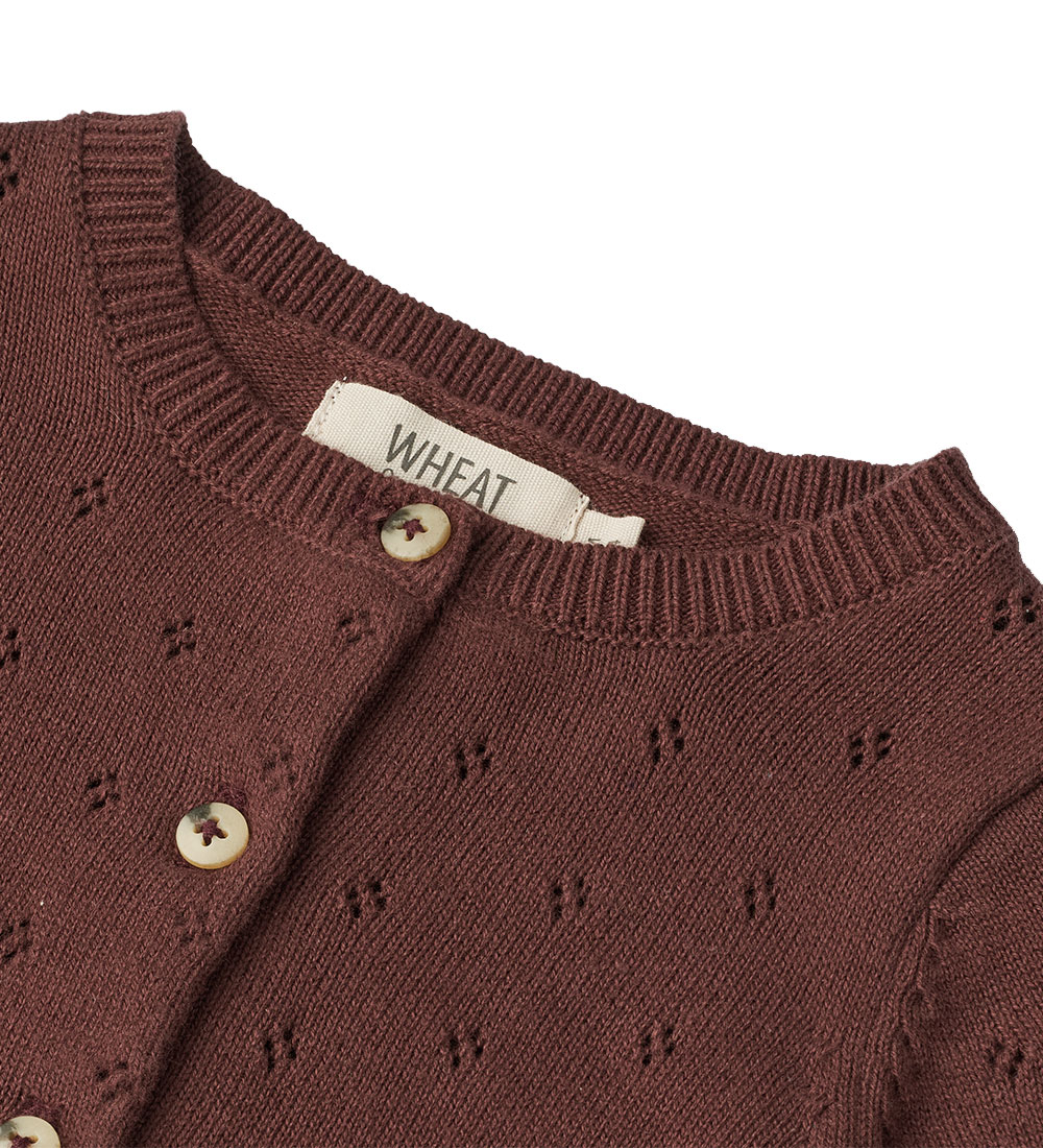 Wheat Cardigan - Strik - Maia - Aubergine