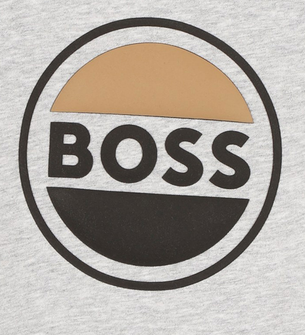 BOSS Bluse - Gråmeleret m. Sort/Brun