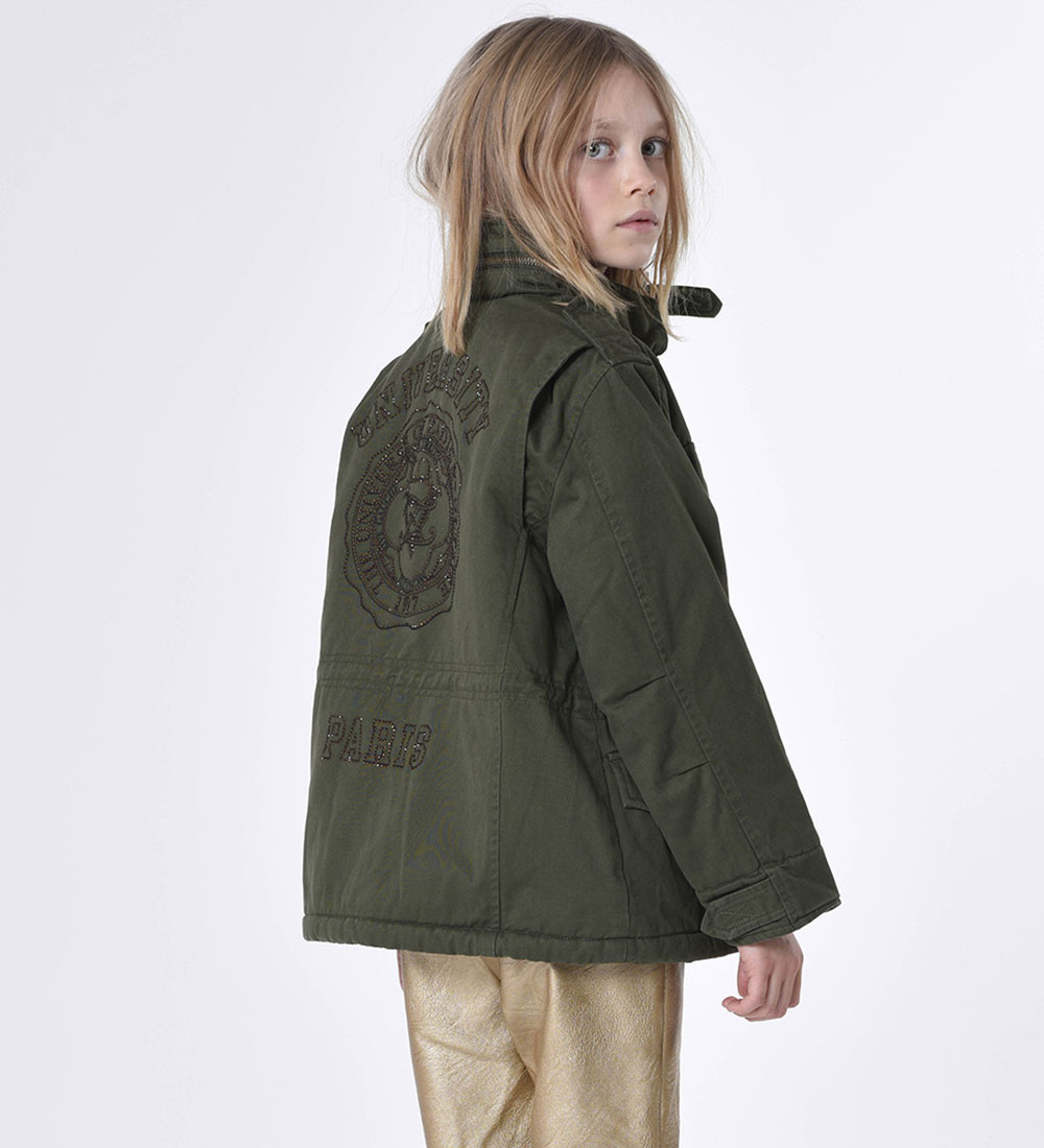 Zadig & Voltaire Jakke - Parka - Khaki/Brun m. Similisten