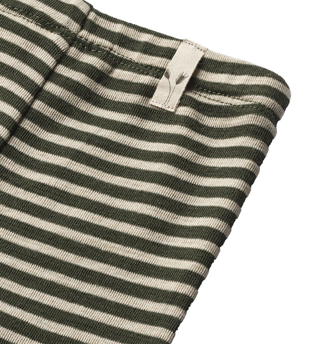 Wheat leggings - Uld - Green Stripe