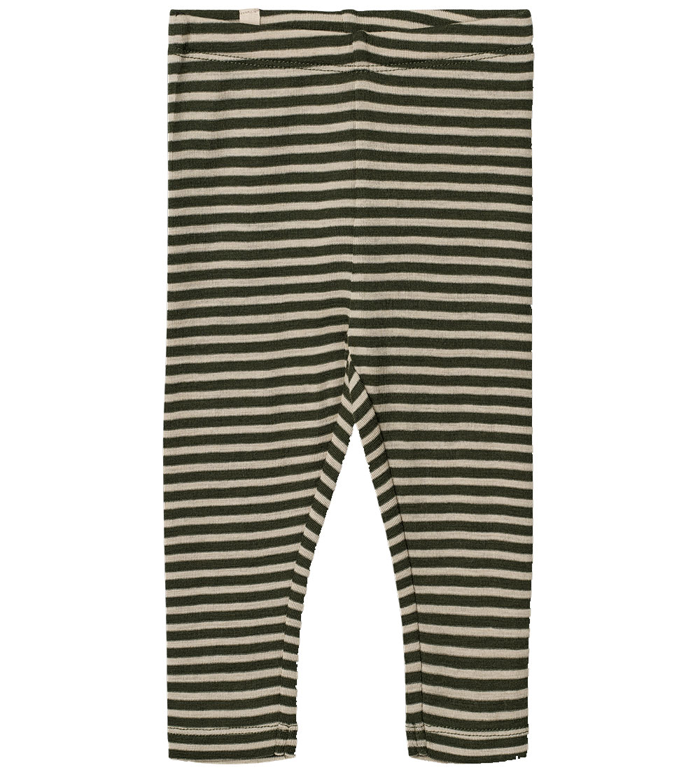 Wheat leggings - Uld - Green Stripe