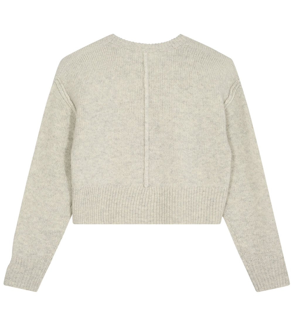 Designers Remix Bluse - Uld - Carmen Cropped - Oatmeal