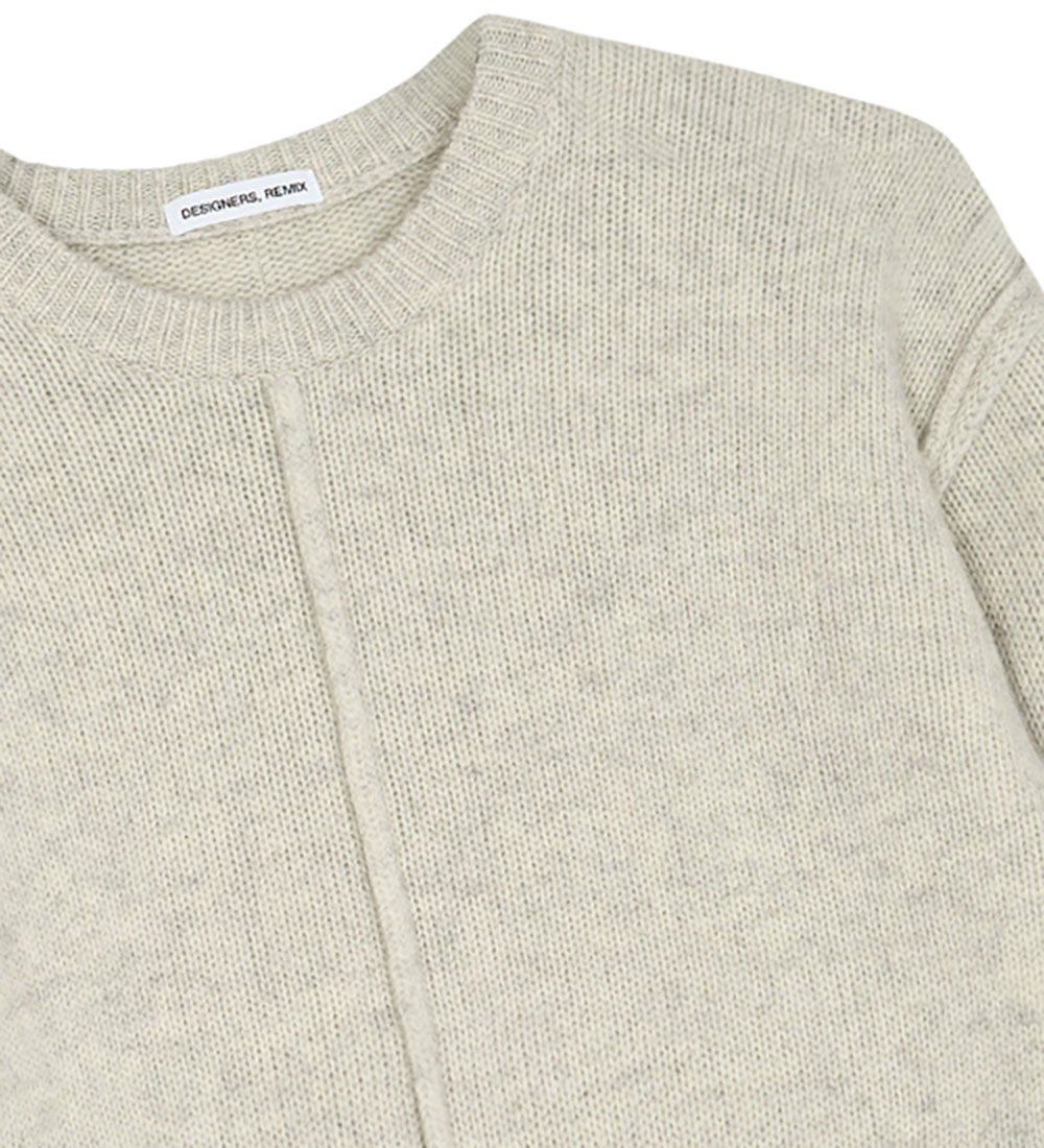 Designers Remix Bluse - Uld - Carmen Cropped - Oatmeal