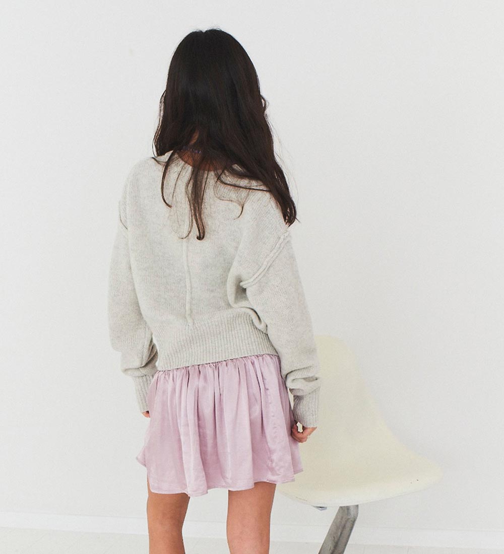 Designers Remix Bluse - Uld - Carmen Cropped - Oatmeal