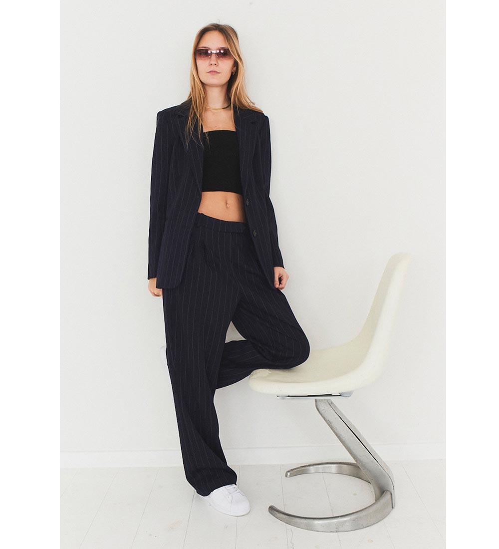 Designers Remix Bukser - Cargo - Zoe - Navy/White Pinstripe