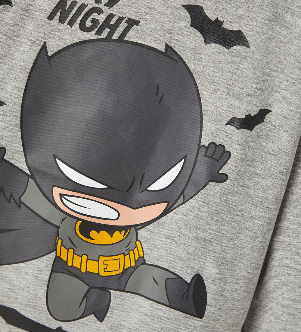 Name It Bluse - NmmSummi Superfriends - Batman - Grey Melange