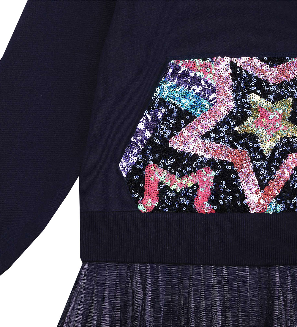 Billieblush Kjole - Navy m. Palietter