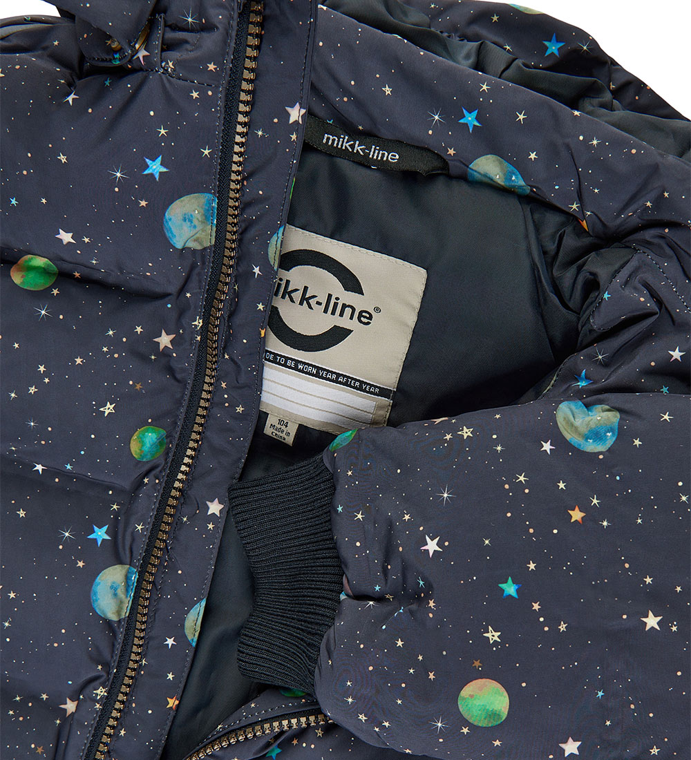 Mikk-Line Dynejakke - Recycled - Dark Navy m. Print