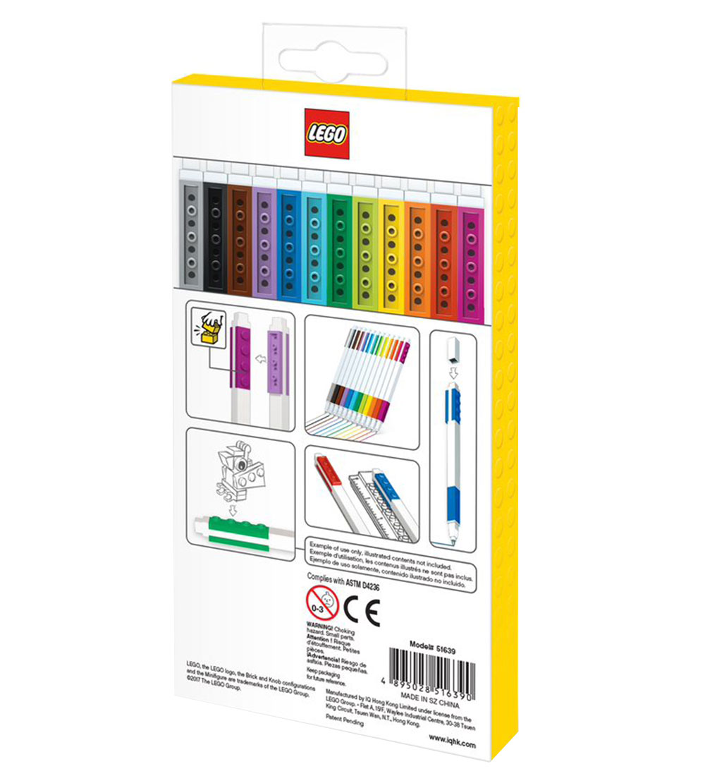 LEGO® Stationery Gel Pens - 12-pak - Multifarvet