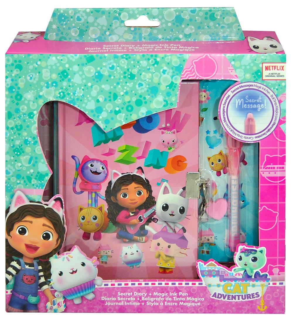 Gabby's Dollhouse Dagbog m. Magisk Kuglepen